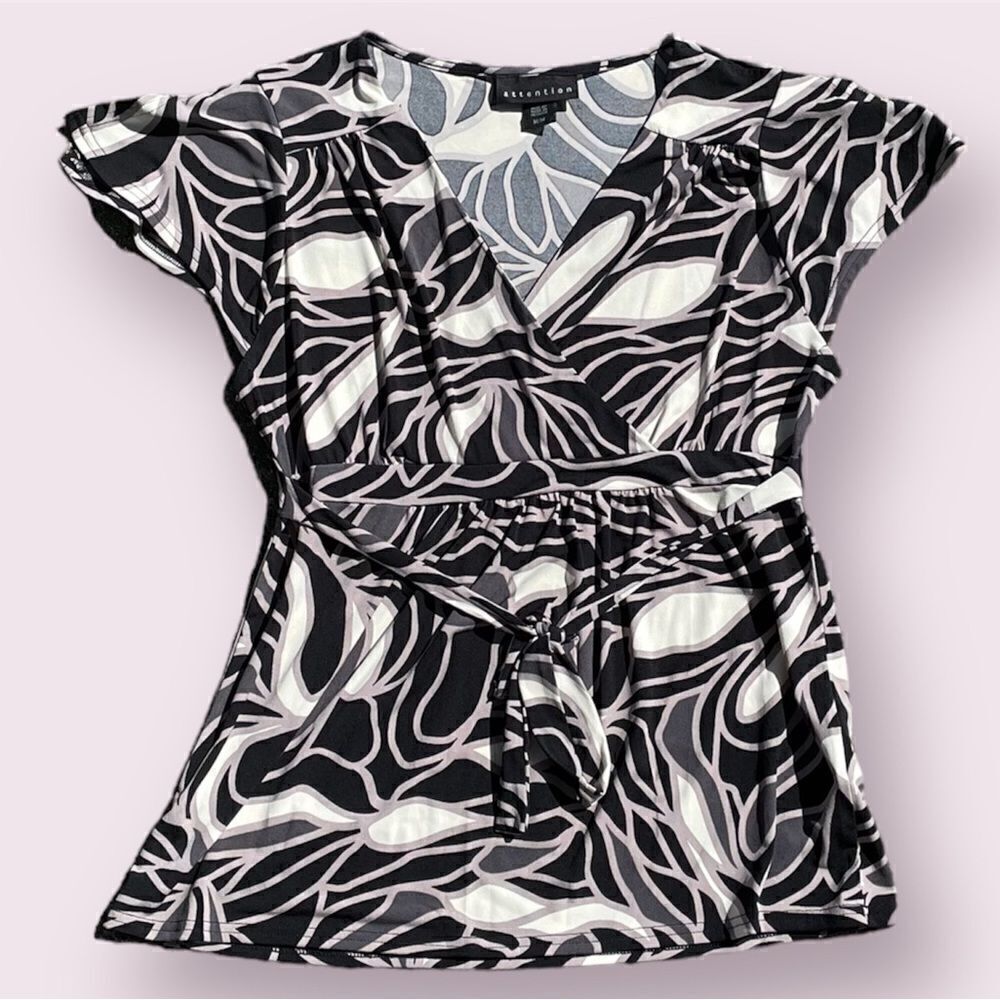 Attention Black Blouse Size Medium